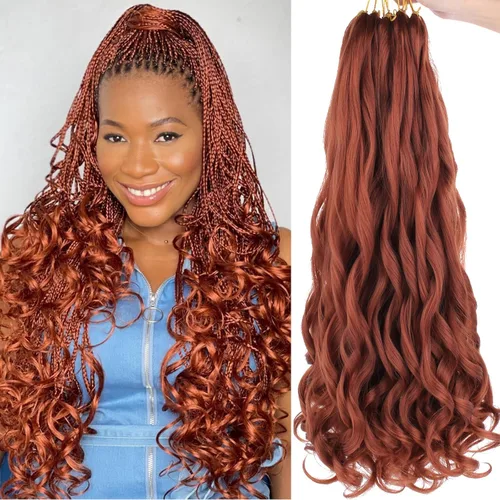 Miniatura 57 de Unionbeauty - Cabello rizado francés trenzado de 10 pulgadas, trenzas rizadas estilo Bob francés, cabello de ganchillo, 8 paquetes de trenzas