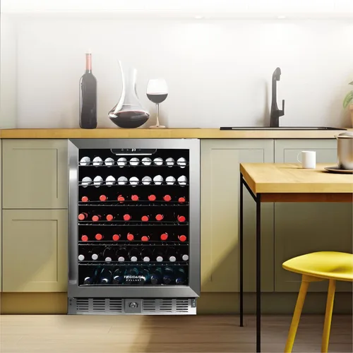 Miniatura 4 de Frigidaire Galería, 22.5" de ancho enfriador de bebidas, 30 botellas de acero inoxidable, con cerradura, puerta de vidrio templado, sin escarcha