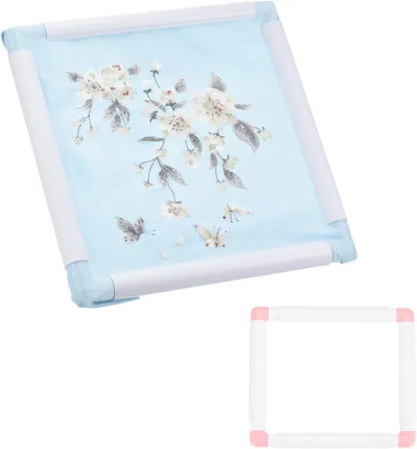 Miniatura 24 de PATIKIL Aros de bordado, marco universal de aro para bordar, reutilizable, cuadrado, rectangular, de plástico, para manualidades, costura