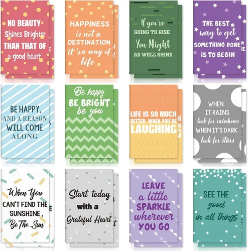 Miniatura 13 de Zonon 24 mini cuadernos a granel para regalo de fin de año para estudiantes de parte del profesor, 3.2 x 5 pulgadas, pequeño bloc de notas rayado
