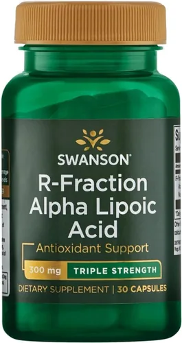 Swanson Ácido alfa lipoico de triple fuerza, promueve la presión arterial saludable y proporciona nutrientes esenciales (30 cápsulas, 300 mg cada