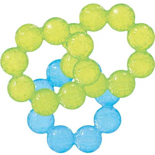 Infantino Mordedores de Agua – Exploración Sensorial, Dentición, Alivio de Encías Doloridas con Enfriamiento y Masaje, Lima y Azul, Pack de 3