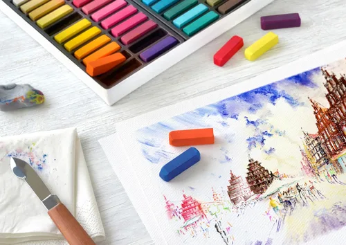 Miniatura 3 de Faber-Castel FC128248 Creative Studio - Crayones suaves en colores pastel (paquete de 48), surtido