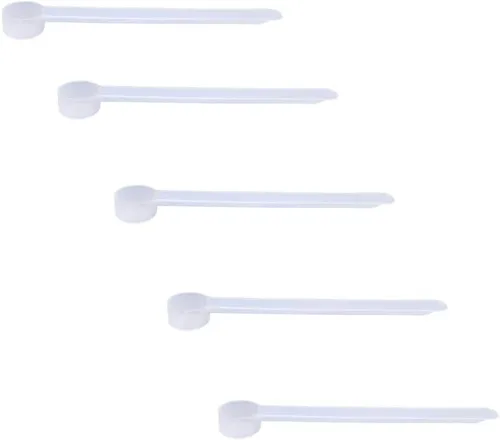 Miniatura 30 de Conjunto de 5 cucharas medidoras de plástico, 6 cucharadas (90 cc 3/8 taza 3 oz. 90 mL) con mango largo para polvos, gránulos, café, comida