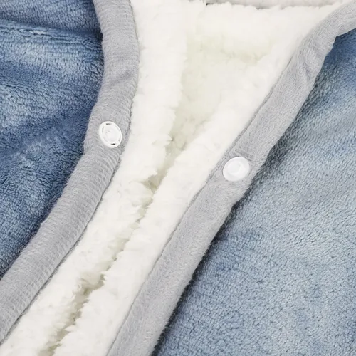 Miniatura 6 de ITODA Manta para llevar puesta, chal coral, poncho cálido, suave, para ver en frío, TV, sofá, silla, envoltura en casa, oficina, escuela, viajes