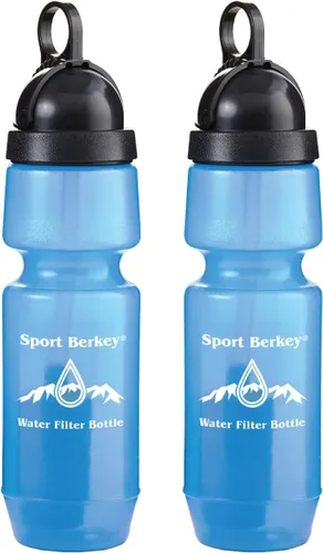 Berkey Paquete de 2 botellas de filtro de agua deportivas ideales para uso diario sobre la marcha: conducir, deportes, ejercicio, viajes, hogar,