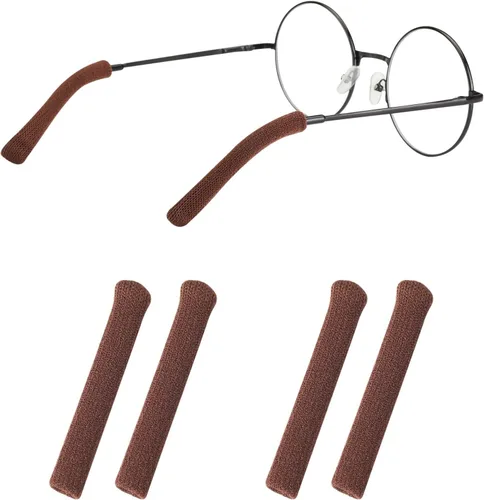 Miniatura 12 de Cojines para las orejas para lentes con tela de algodón, puntas de retenedor de gafas de punto suave, almohadillas elásticas antideslizantes