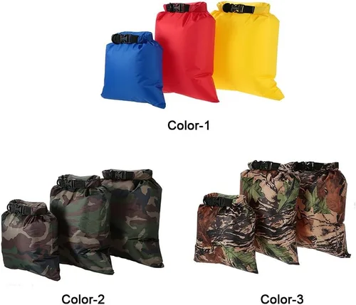 Miniatura 8 de LIXADA Bolsas secas impermeables, paquete de 3/5/6 unidades Ultimate Dry Sack – 3L+5L+8L ligeras, sacos secos al aire libre para kayak, camping