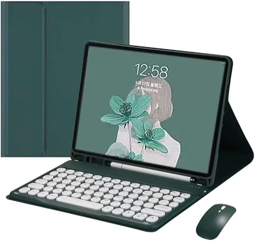 Miniatura 20 de Funda de teclado para Galaxy Tab S10 Plus/S9 FE Plus/S9 Plus (12.4 pulgadas), Galaxy Tab con combinación de teclado y mouse, funda magnética Azul