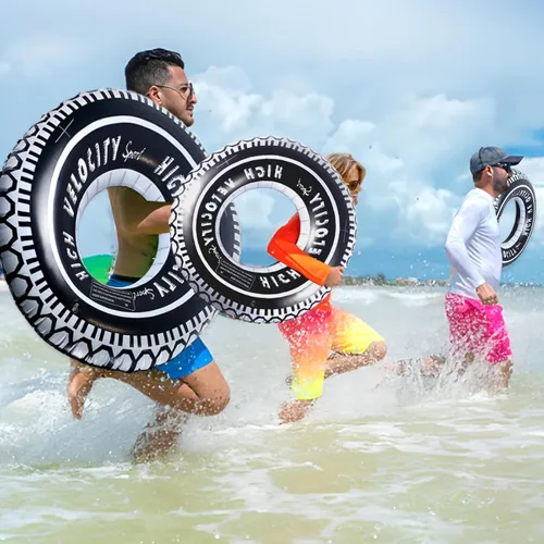 Miniatura 6 de Flotador inflable de piscina para adultos, tubos gigantes inflables para neumáticos, anillos de natación, decoración de fiesta para piscina, lago