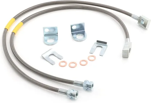 Líneas de freno delanteras extendidas de acero inoxidable para Jeep Wrangler TJ YJ 87-06 / Jeep Cherokee XJ 84-01 Elevación de 4-6 pulgadas