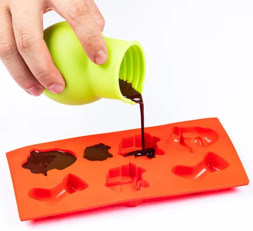 Miniatura 7 de 6 piezas de olla de silicona para derretir chocolate, salsa de mantequilla, leche y microondas, herramienta de vertido para hornear