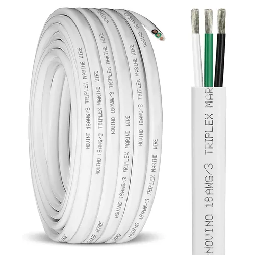 Miniatura 14 de Cable de alambre marino de calibre 8, cable de grado marino de calibre 8 AWG, cable de cobre estañado triplex 8/3 para barcos, cable de cobre libre