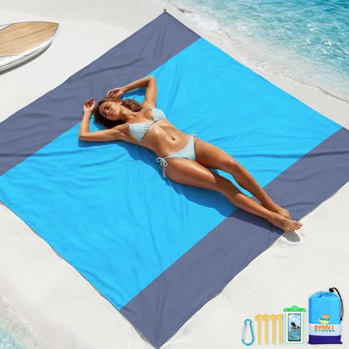 Miniatura 12 de BYDOLL Manta de playa impermeable y de gran