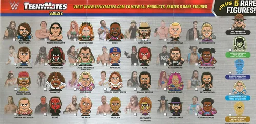 Miniatura 2 de Teenymates Party Animal WWE Series 2 Mini Figuras Blind Bags Set de regalo Paquete de 4 unidades, multicolor, pequeño