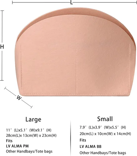 Miniatura 3 de MISIXILE Alma BB PM - Bolsa de fieltro organizadora para mujer, se adapta a Alma BB PM Insert (BB, rosa)