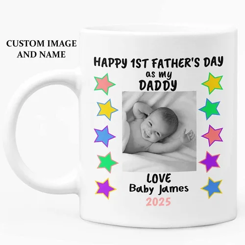 Miniatura 2 de Taza personalizada para papá por primera vez, taza de café para el primer día del padre, primera vez, regalo para papá nuevo, idea del día