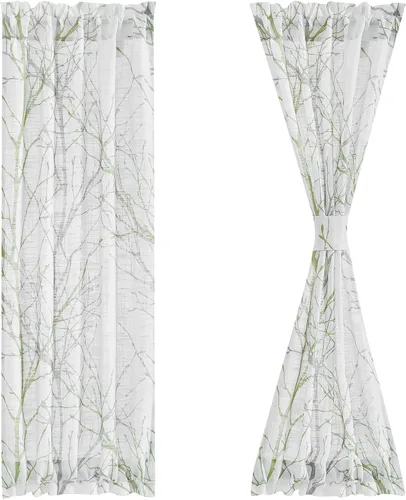 Miniatura 13 de Fmfunctex - Cortinas con estampado de ramas para puerta
