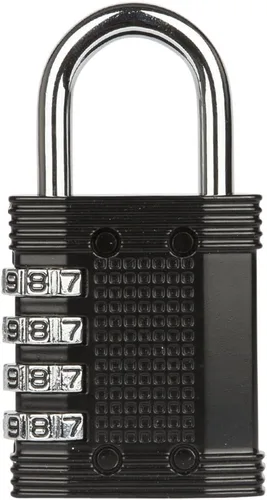 Miniatura 4 de FortLocks Candado – Cerradura de combinación de 4 dígitos para gimnasio al aire libre y escuela, valla, funda y cobertizo – Juego de reinicio