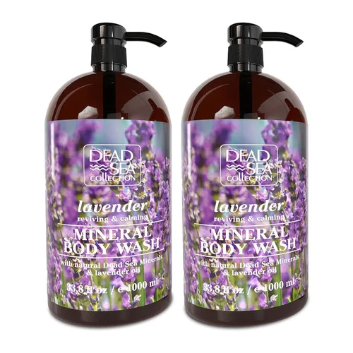 Miniatura 14 de Dead Sea Collection Gel de baño Almond Vanilla para mujeres y hombres, con minerales puros del mar muerto y aceite de almendras dulces, limpia e