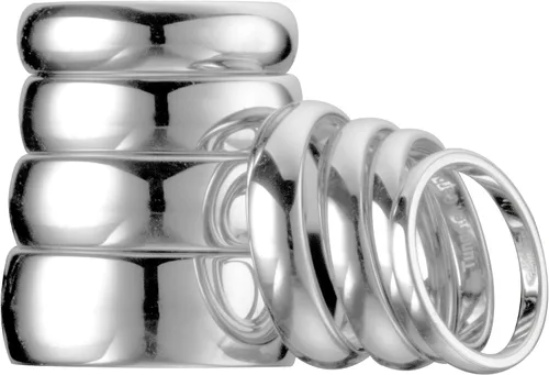 Miniatura 4 de Anillo de boda clásico de carburo de tungsteno de 0.079 in a 0.394 in