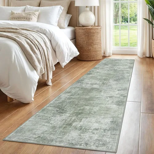 Miniatura 511 de IOHOUZE Alfombra abstracta lavable de 3 x 12 pies para pasillos, antideslizante para cocina, camino de entrada de lana sintética para interiores