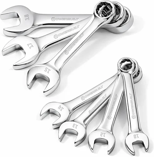 Miniatura 13 de Powerbuilt Juego de 4 llaves métricas para tuercas acampanadas, tamaño incluye llave de tuerca de 0.354 in x 0.394 in, 0.433 in x 0.472 in, 0.512 in