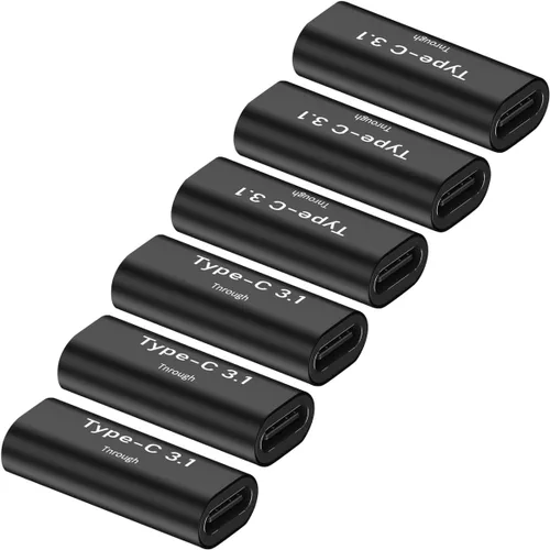 Adaptador tipo C hembra a tipo C, convertidor, compatible con sincronización y carga de datos, adecuado para teléfonos móviles, computadoras,