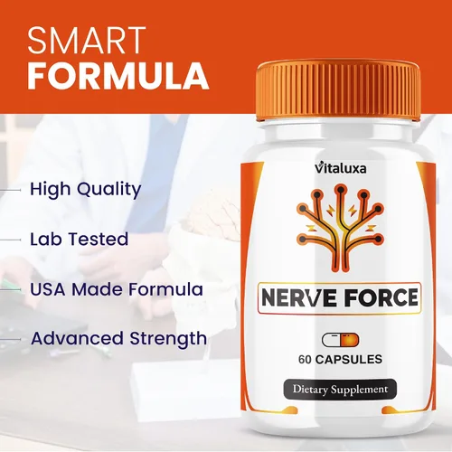Miniatura 5 de Suplemento de neuropatía de fuerza nerviosa, cápsulas NerveForce para la salud cerebral, apoyo de memoria, fuerza máxima, fórmula de cápsula