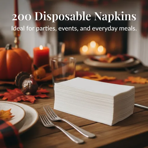 Miniatura 4 de Prestee 200 toallas de mano de papel desechables que se sienten como servilletas de lino, 2 capas, toallas de invitados, servilletas de papel