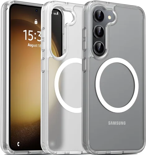 Miniatura 43 de Oterkin Funda magnética para Samsung Galaxy S24 Ultra mate, funda para teléfono S24 Ultra compatible con MagSafe, esmerilada, translúcida, a prueba