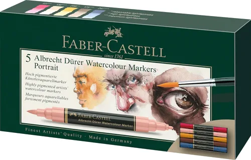 Miniatura 9 de Faber-Castell Albrecht Durer - Marcadores de acuarela Plein Air, cartera de 5, marcadores de acuarela para artistas