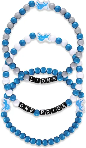 Miniatura 10 de FOCO NFL unisex-adult NFL Team Logo Officially Licensed 3-Pack Beaded Friendship Bracelets Cuentas
