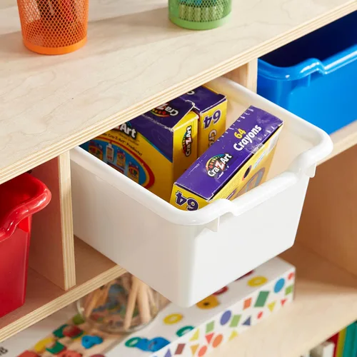 Miniatura 8 de ECR4Kids Cubo de almacenamiento frontal con cucharada, organización multiusos, surtido, 20 piezas