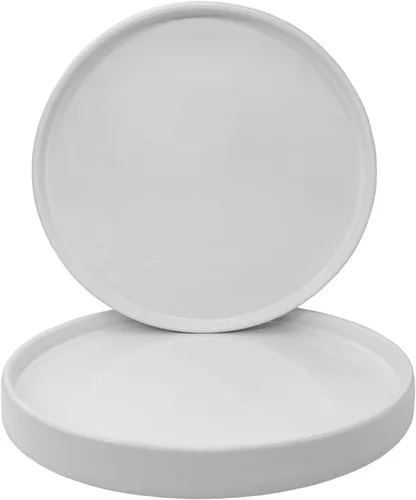 Miniatura 15 de Yukfona - 2 bandejas de cerámica para macetas, bandejas de 4 5 6 7 8 9 10 11 12 13 pulgadas para interior y exterior, resistente, duradera, base