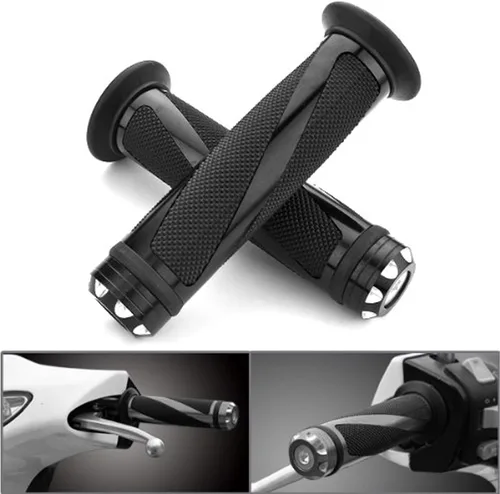 Miniatura 3 de 7/8" empuñaduras de gel de goma de aluminio para manillar de bicicletas deportivas de motocicleta