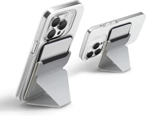 MOFT MagSafe - Soporte para teléfono compatible con iPhone 16/15/14/13/12 Series Fuerte magnético, soporte para tarjetas de teléfono de cuero vegano