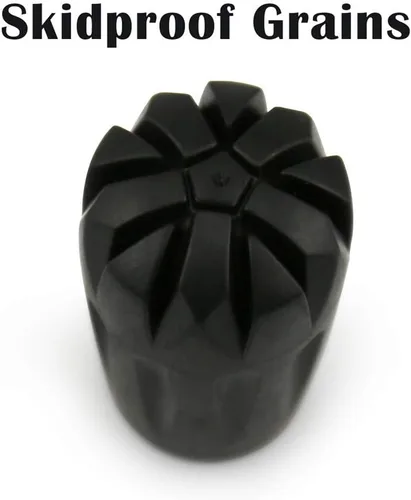 Miniatura 2 de Protectores de punta de bastón de senderismo de goma negra con absorción de golpes, añade agarre y tracción