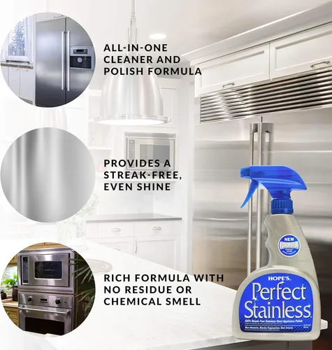 Miniatura 7 de HOPE'S Perfect Stainless, Perfect Granite and Perfect Sink Cleaner Bundle, limpiador de cocina sin rayas, elimina manchas, restaura y repele