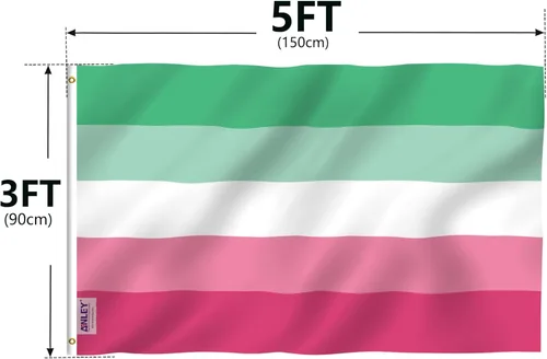 Miniatura 7 de Anley Fly Breeze - Bandera del orgullo abrosexual de 3 x 5 pies, color vivo y a prueba de decoloración, cabecera de lona y doble costura, banderas