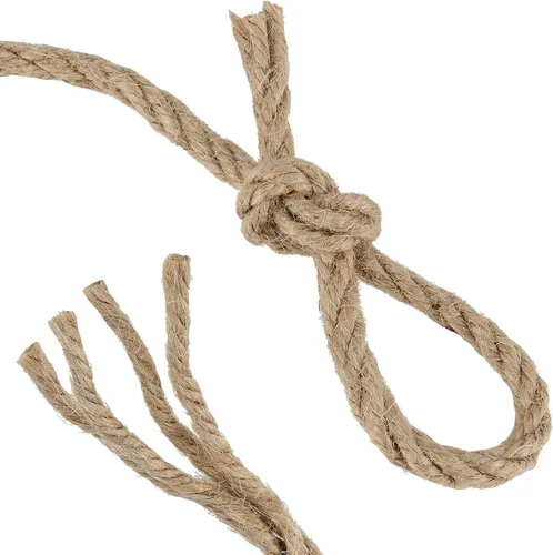 Miniatura 3 de JOIKIT Cuerda de yute trenzada natural de 0.197 in y 492 pies, cuerda de cáñamo trenzada para manualidades, jardinería, agrupación, decoración