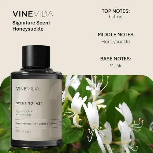 Miniatura 2 de VINEVIDA [4 onzas] Aceite de fragancia madreselva para fabricación de velas y fabricación de jabón, aromas de velas prémium para velas de soja