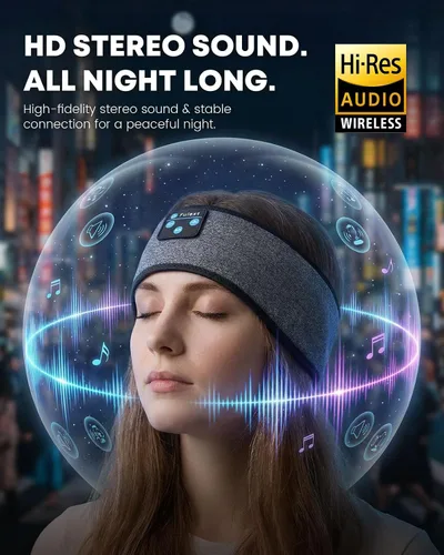 Miniatura 3 de Audífonos para Dormir con Diadema Bluetooth, Audífonos para Dormir con Diadema Deportiva, Audífonos para Dormir de Larga Duración con Altavoces