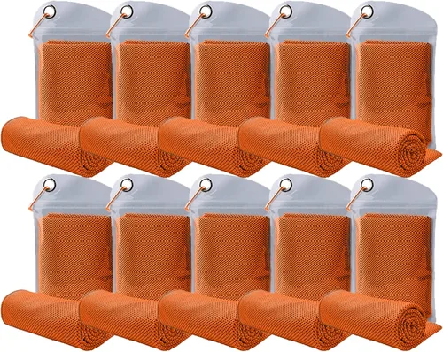 Miniatura 10 de Paquete de 10 toallas refrescantes de microfibra a granel, toalla de hielo de secado rápido, transpirable, toalla de sudor frío, toalla que se