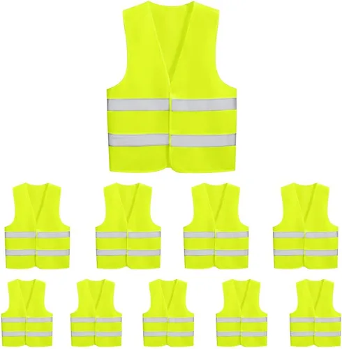 Miniatura 12 de Paquete de 10 chalecos reflectantes de seguridad Mount Marter para operadores al aire libre y deportistas Naranja