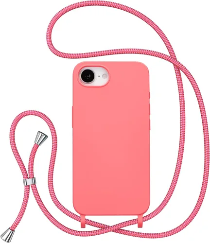 Miniatura 47 de ZTOFERA Funda Crossbody para iPhone 15 Pro con Correa de Cordón Ajustable, Funda Suave de Silicona Líquida para iPhone 15 Pro 6.1 pulgadas - Rosa