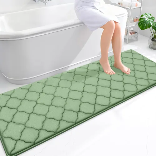 Miniatura 87 de OLANLY Alfombra de Baño de Espuma Viscoelástica de 24 x 16 pulgadas, Ultra Suave y Absorbente, Alfombras de Baño Antideslizantes, Cómodas, Lavables