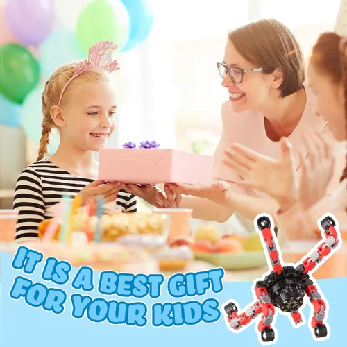 Miniatura 7 de Paquete de 120 juguetes giratorios transformables para niños y adultos, divertidos juguetes sensoriales para aliviar el estrés para niñas y niños