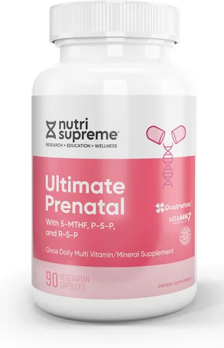 Miniatura 7 de Nutri Supreme - Vitamina prenatal, vitaminas prenatales masticables para mujeres con 800 MCG de folato, multivitamínico completo para el embarazo