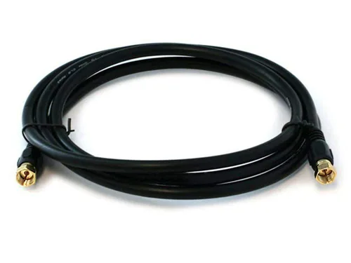 Miniatura 8 de Monoprice RG6 Quad Shield CL2 - Cable coaxial con conector tipo F para televisión, 1.5 pies Negro